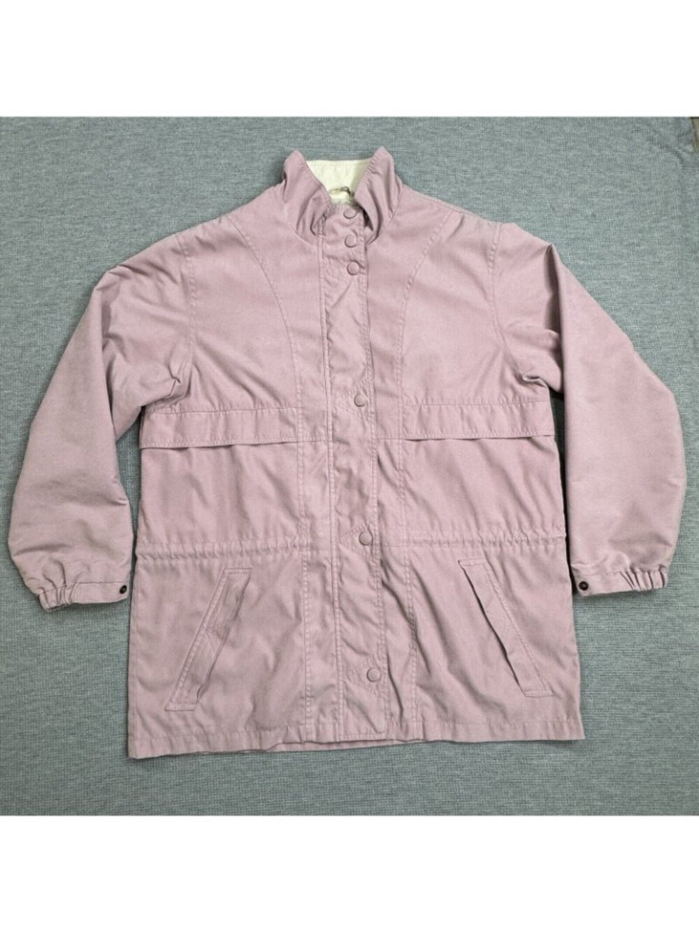 Cabelas Windbreaker Jacket Womens Sz XL Lavender Vented Back High Neck Snap Zip - Picture 5 of 16